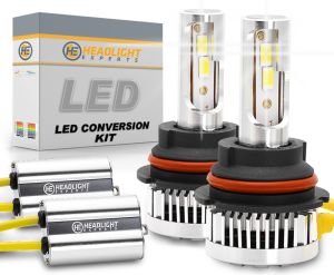Low Beam: 9007 Hi/Lo Dual Beam LED Headlight Conversion Kit